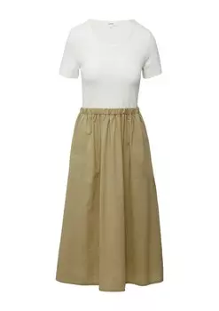 Платье s.Oliver, цвет Light brown/White