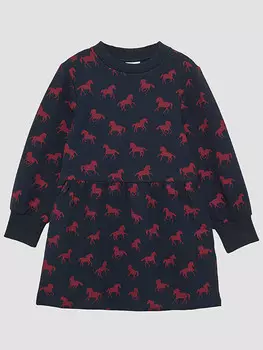 Платье s.Oliver Kleid, цвет Dunkelblau/Rot