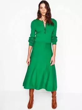 Платье с отделкой из морского гребешка пру Boden, цвет Rich Emerald