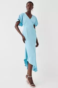 Платье с открытой спиной и асимметричным подолом Coast, синий