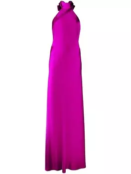 Платье с открытой спиной и вырезом халтер Michelle Mason, фиолетовый