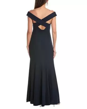 Платье с открытыми плечами Dessy Collection THE DESSY GROUP, синий