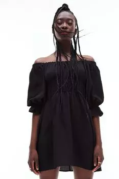 Платье с открытыми плечами H&amp;M, черный