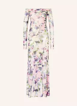 Платье с открытыми плечами из сетки Patrizia Pepe, розовый