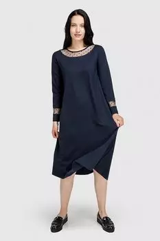 Платье с овальным вырезом Helmidge, синий