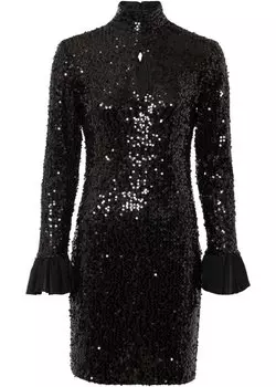 Платье с пайетками Bodyflirt Boutique, черный