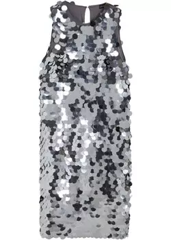 Платье с пайетками Bodyflirt, серебристый