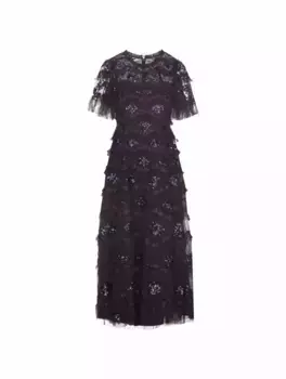 Платье с пайетками Daisy Needle & Thread, фиолетовый