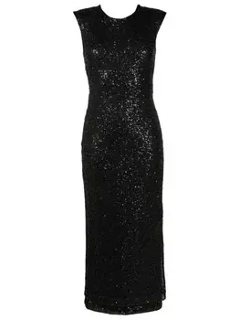 Платье с пайетками Gloria Coelho, черный