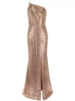 Платье с пайетками Marchesa Notte Bridesmaids, золотистый