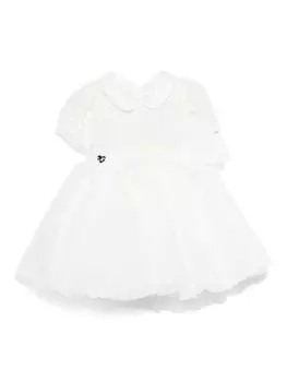 Платье с пайетками Monnalisa, белый