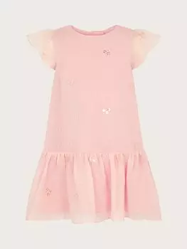 Платье с пайетками Monsoon Baby, розовый