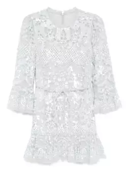 Платье с пайетками Needle & Thread, синий