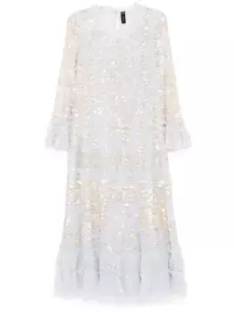 Платье с пайетками Needle & Thread, синий