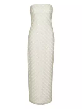 Платье с пайетками ROTATE BIRGER CHRISTENSEN, белый