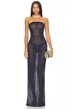 Платье с пайетками vylly Retrofete, синий