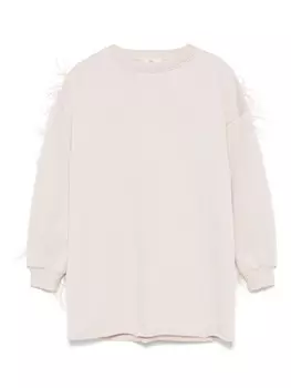 Платье с перьями Andorine, нейтральный цвет