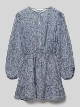 Платье с планкой на пуговицах, модель «Малена» Mango, синий