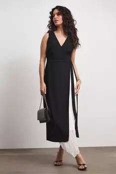 Платье с плиссированной панелью Joanna Hope, черный