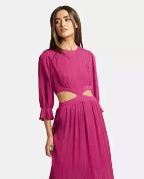 Платье с плиссировкой и вырезом по бокам Alma en Pena, красный