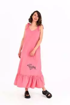 Платье с поясом, без рукавов Fold Your Mind, черный