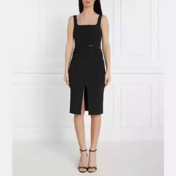 Платье с поясом Elisabetta Franchi, черный
