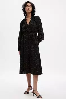 Платье с поясом Gap, черный