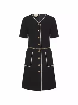 Платье с поясом Gucci, черный