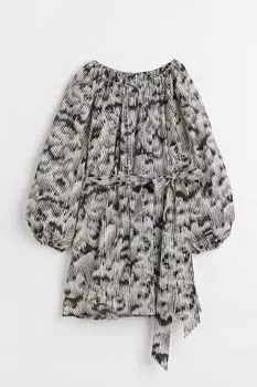 Платье с поясом H&M, бежевый
