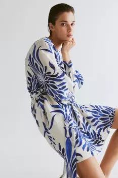 Платье с поясом H&M, бежевый