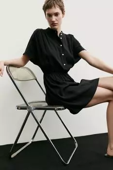 Платье с поясом H&M, черный