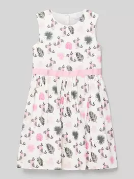 Платье с поясом Happy Girls, светло-розовый