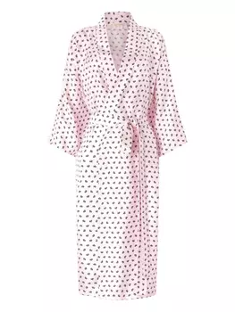 Платье с поясом и цветочным принтом Genny, розовый