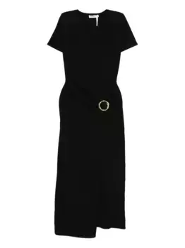 Платье с поясом и драпировкой Simkhai, черный