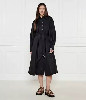Платье с поясом Karl Lagerfeld, черный