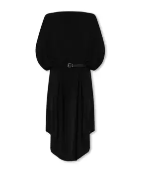 Платье с поясом Mm6 Maison Margiela, черный