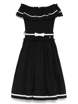 Платье с поясом Monnalisa, черный