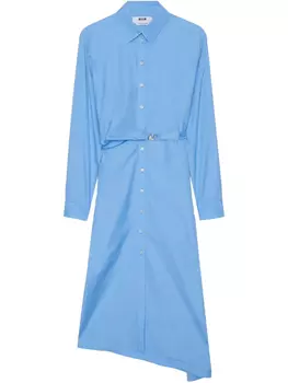 Платье с поясом от MSGM, синий