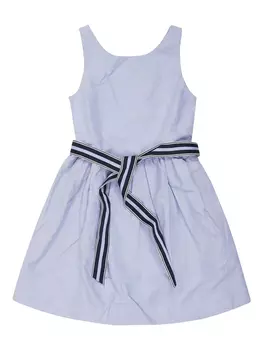 Платье с поясом POLO RALPH LAUREN KIDS, синий
