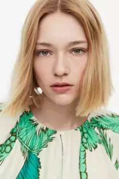 Платье с поясом с галстуком H&M, бежевый