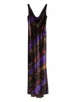 Платье с принтом Amsale, коричневый