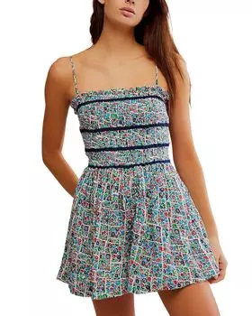 Платье с принтом "Bali Checked Out" Free People, мультиколор