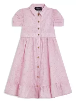 Платье с принтом Barocco Versace Kids, розовый