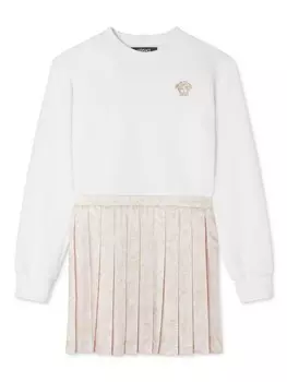 Платье с принтом «Барокко» Versace Kids, белый