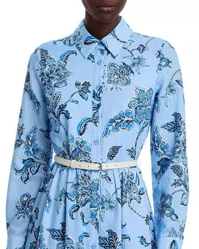 Платье с принтом Caroline Estate Garden Elie Tahari, синий