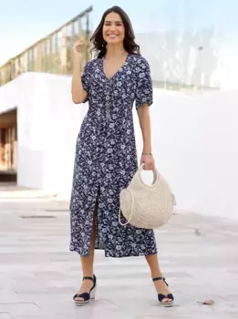 Платье с принтом Classic Basics "Платье", синий