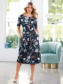 Платье с принтом Classic Basics "Платье", синий