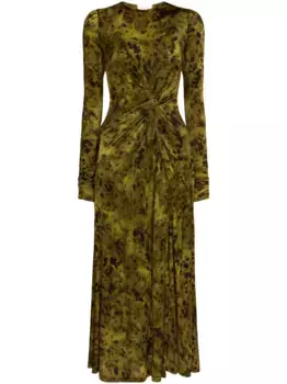 Платье с принтом Galvan, зеленый