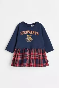 Платье с принтом H&amp;M, темно-синий/гарри поттер