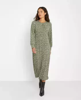 Платье с принтом и длинными рукавами Trucco, зеленый